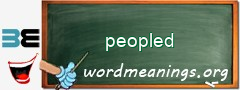 WordMeaning blackboard for peopled